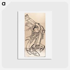 アートポストカード-Katsushika Hokusai’s Japanese woman. Album of Sketches - 葛飾 北斎 Postcard.