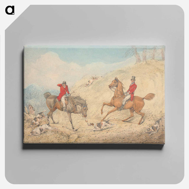 アートパネル-The Huntsman and a Rider Encouraging the Hounds
 - イェール大学アートギャラリー Canvas.