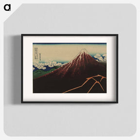 アートポスター-Storm below Mount Fuji - 葛飾 北斎 Poster.