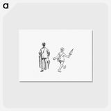 アートポストカード-Walking Traveler from The Z.Z.G., Or Zig Zag Guide Round And About The Bold And Beautiful Kentish Coast
 - 大英図書館 Postcard.