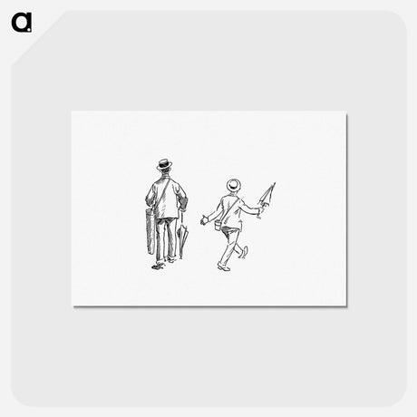 アートポストカード-Walking Traveler from The Z.Z.G., Or Zig Zag Guide Round And About The Bold And Beautiful Kentish Coast
 - 大英図書館 Postcard.