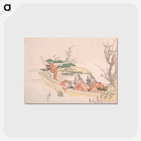 アートポストカード-Hokusai's Gathering Sea-Weed - 葛飾 北斎 Postcard.
