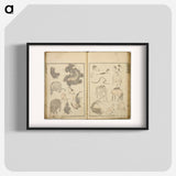 Random sketches by Hokusai volumes 1 to 11 - Katsushika Hokusai Poster.