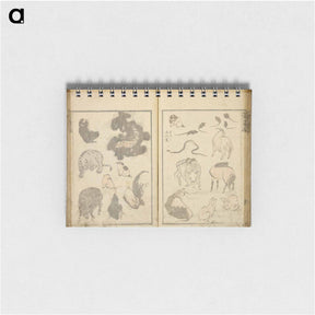 アートメモ帳-Random sketches by Hokusai volumes 1 to 11 - 葛飾 北斎 Memo.