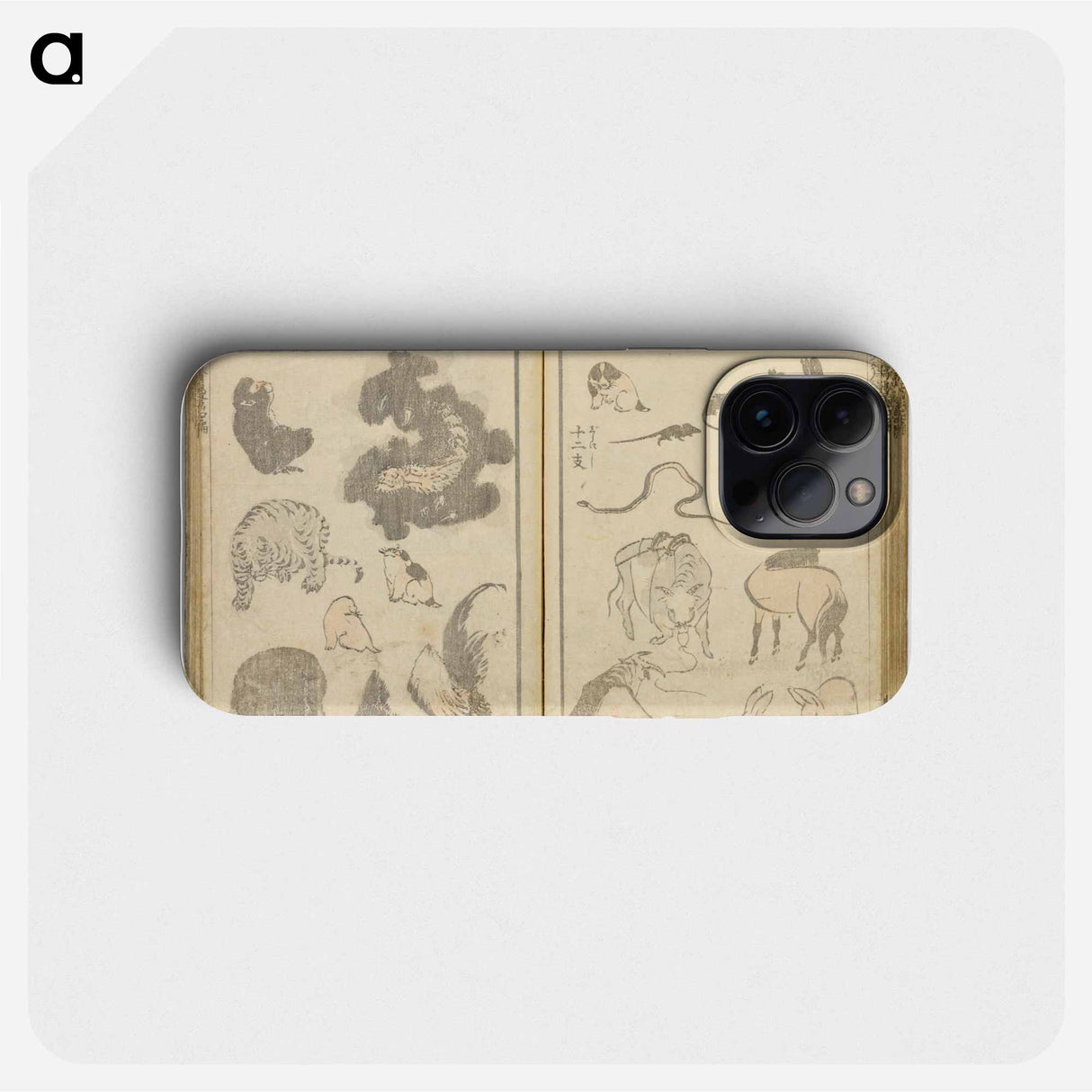 Random sketches by Hokusai volumes 1 to 11 - 葛飾 北斎 Phone Case.