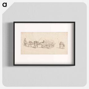 アートポスター-Figures with a Wagon and Horses
 - イェール大学アートギャラリー Poster.