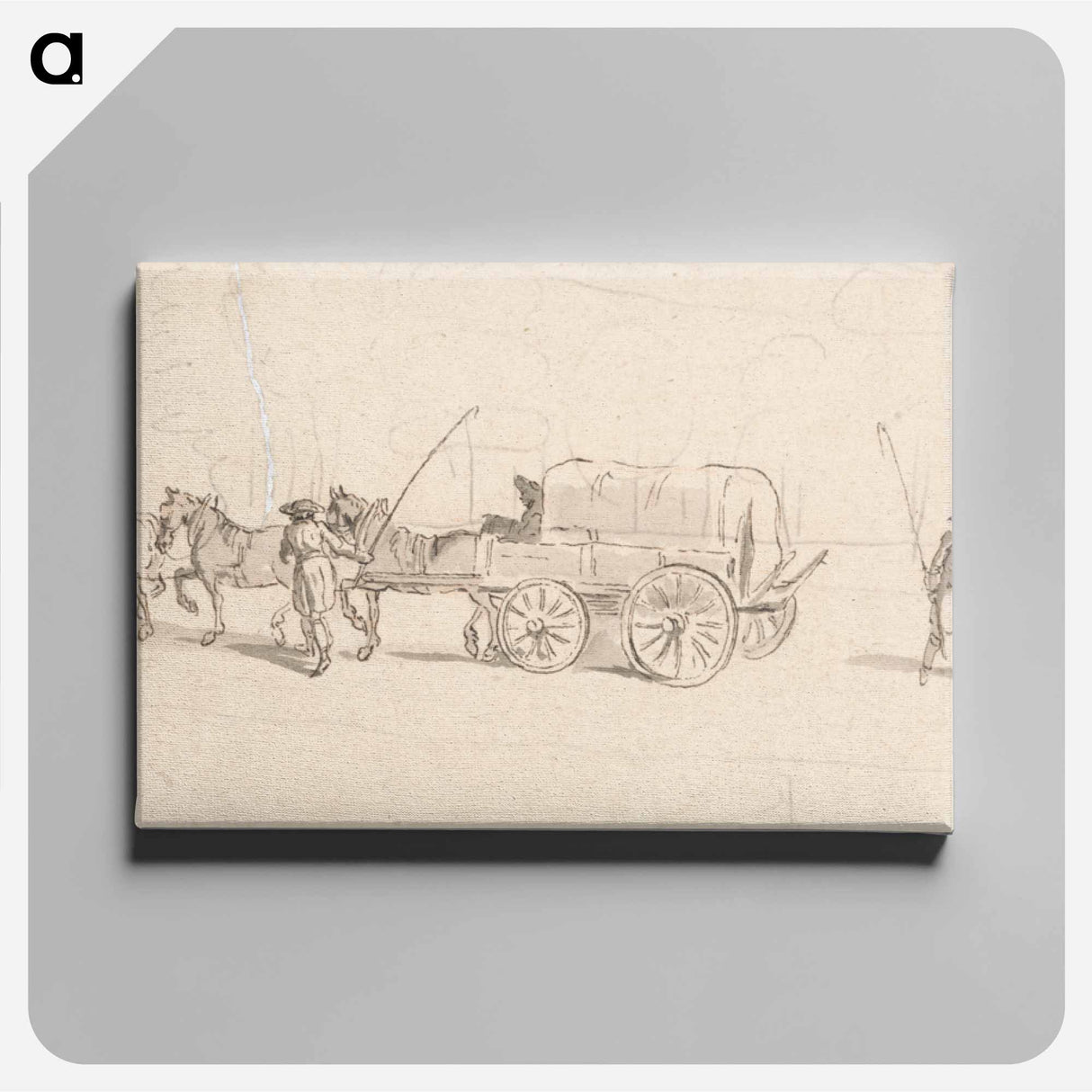 アートパネル-Figures with a Wagon and Horses
 - イェール大学アートギャラリー Canvas.