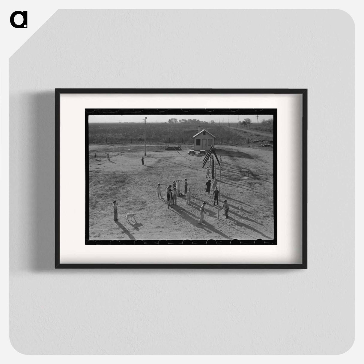 Recreational facilities for the children, Kern migrant camp, California - Dorothea Lange Poster.