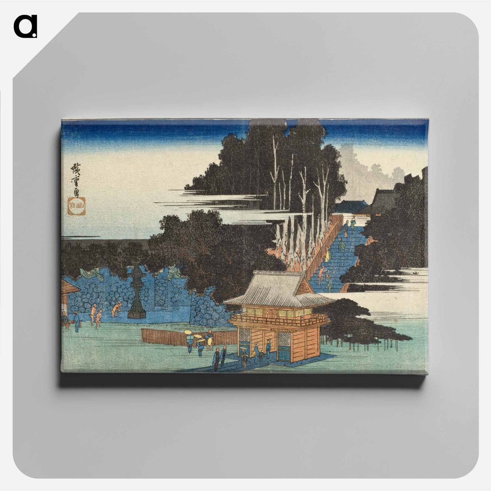 Pilgrims at the Fudō Shrine, Meguro
 - 歌川 広重 Canvas.