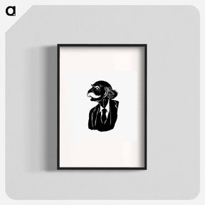 アートポスター-Silhouette of a Senior Gentleman
 - 大英図書館 Poster.