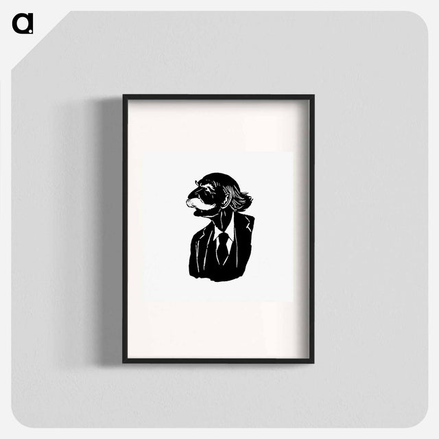 アートポスター-Silhouette of a Senior Gentleman
 - 大英図書館 Poster.