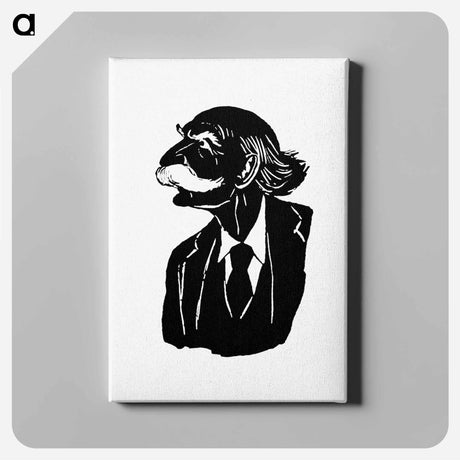 アートパネル-Silhouette of a Senior Gentleman
 - 大英図書館 Canvas.