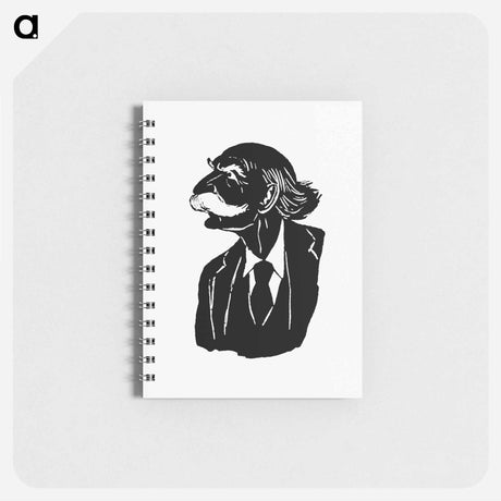 アートメモ帳-Silhouette of a Senior Gentleman
 - 大英図書館 Memo.