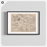 アートポスター-Hokusai's Album of Sketches - 葛飾 北斎 Poster.