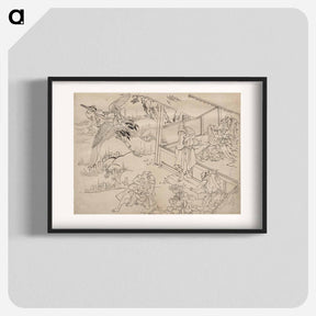 アートポスター-Hokusai's Album of Sketches - 葛飾 北斎 Poster.