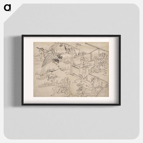 アートポスター-Hokusai's Album of Sketches - 葛飾 北斎 Poster.