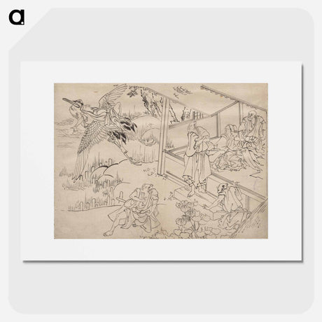 アートポスター-Hokusai's Album of Sketches - 葛飾 北斎 Poster.