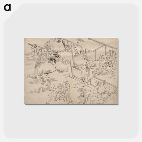アートポストカード-Hokusai's Album of Sketches - 葛飾 北斎 Postcard.