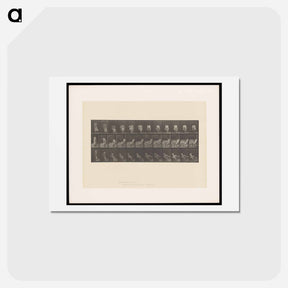 アートポストカード-Woman Putting on Stocking
 - エドワード マイブリッジ Postcard.