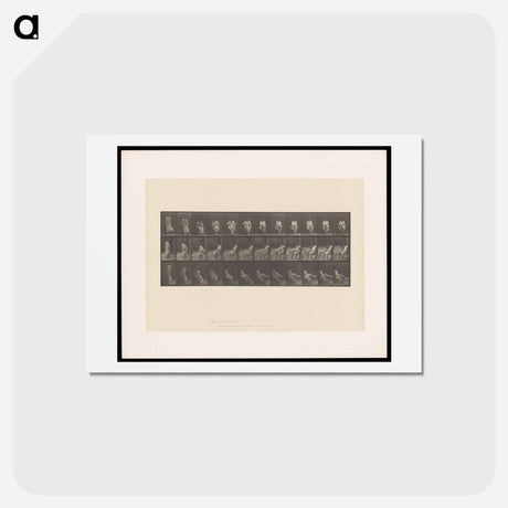 アートポストカード-Woman Putting on Stocking
 - エドワード マイブリッジ Postcard.