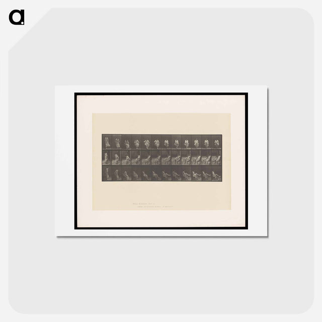 アートポストカード-Woman Putting on Stocking
 - エドワード マイブリッジ Postcard.