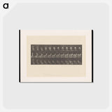 アートポストカード-Woman Putting on Stocking
 - エドワード マイブリッジ Postcard.