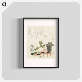 アートポスター-A comparison of Genroku poems and shells - 葛飾 北斎 Poster.