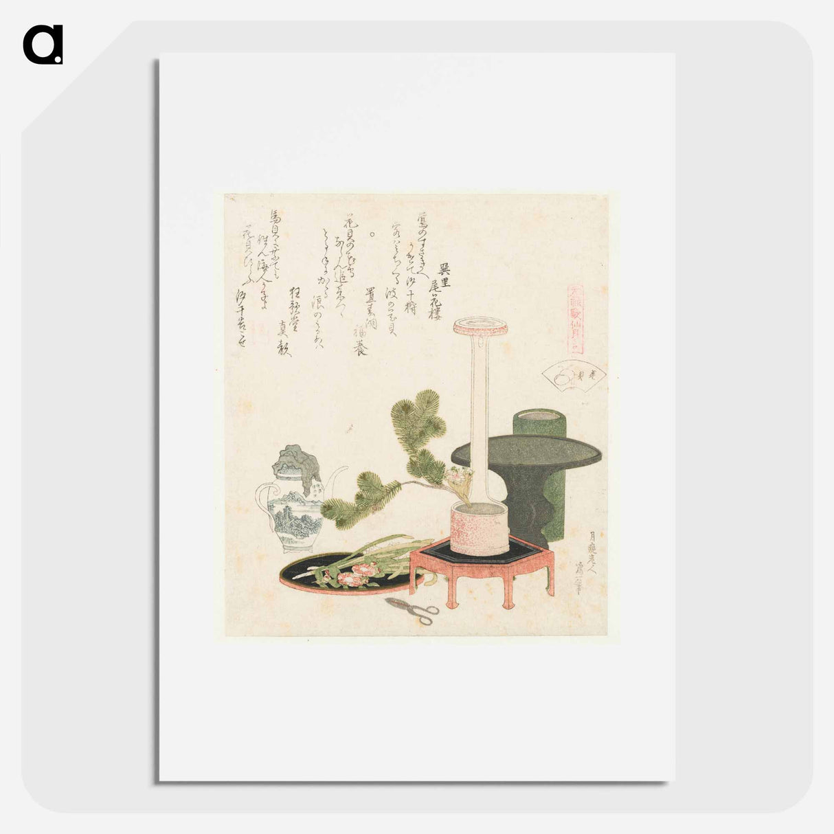 A comparison of Genroku poems and shells - Katsushika Hokusai Poster.