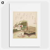 アートポスター-A comparison of Genroku poems and shells - 葛飾 北斎 Poster.