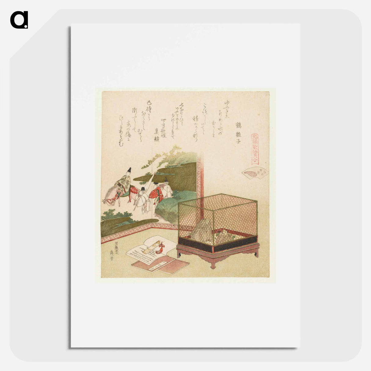 A comparison of Genroku poems and shells - Katsushika Hokusai Poster.