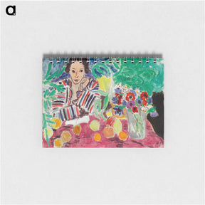 アートメモ帳-Striped Robe, Fruit, and Anemones - アンリ マティス Memo.
