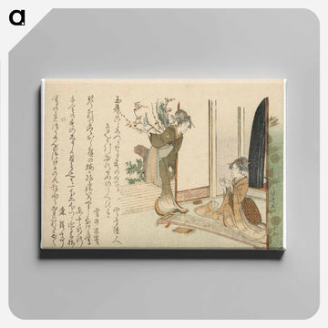 Hokusai's woman - 葛飾 北斎 Canvas.