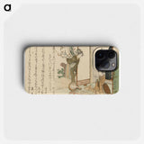 Hokusai's woman - Katsushika Hokusai Phone Case.