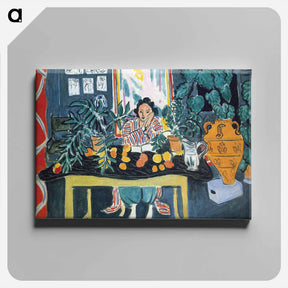 アートパネル-Interior with Etruscan Vase - アンリ マティス Canvas.