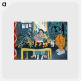 アートポストカード-Interior with Etruscan Vase - アンリ マティス Postcard.
