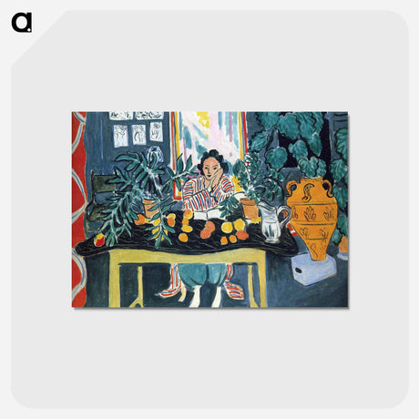 アートポストカード-Interior with Etruscan Vase - アンリ マティス Postcard.