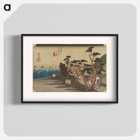 アートポスター-Rainy Street Scene
 - 歌川 広重 Poster.