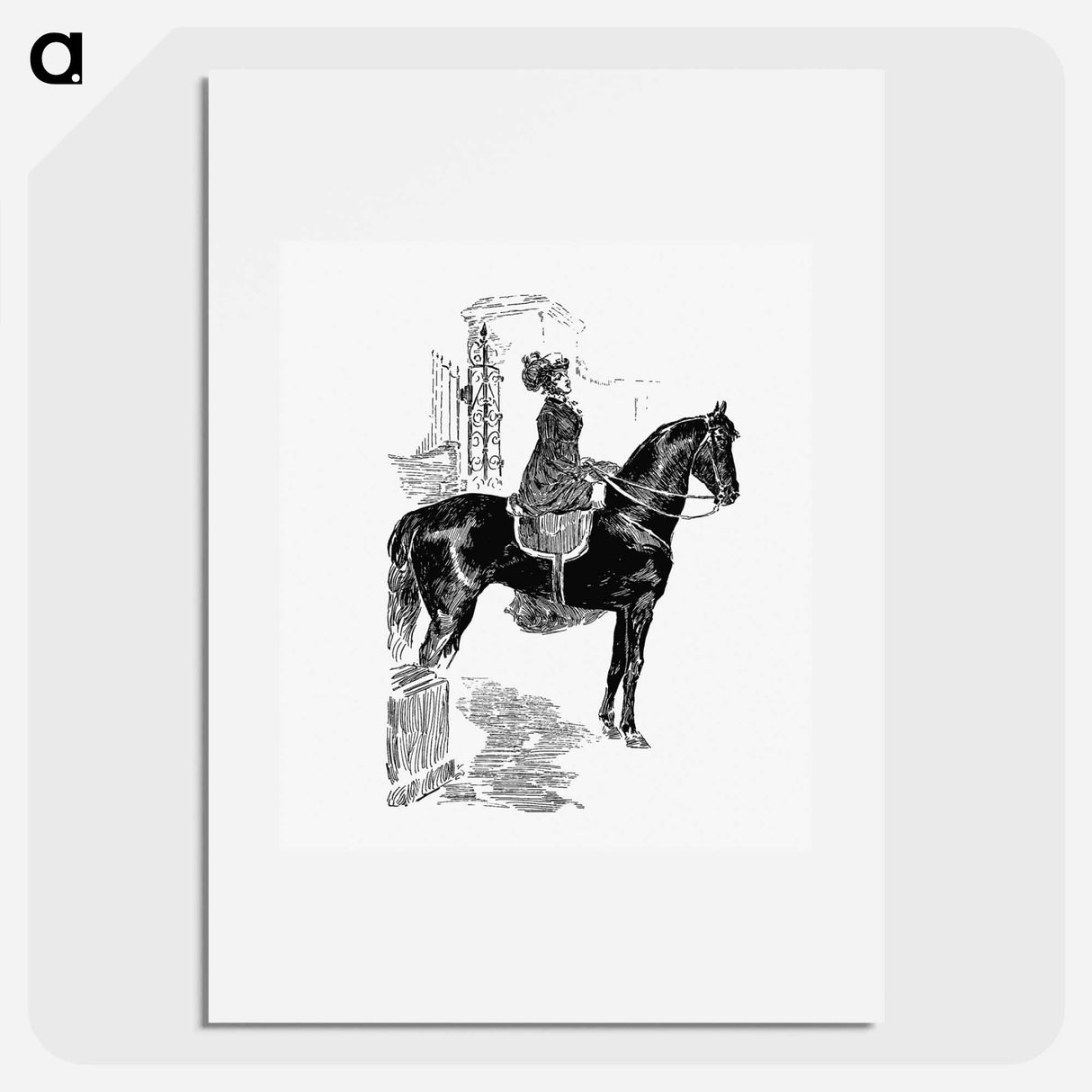 アートポスター-Lady on Horseback
 - 大英図書館 Poster.