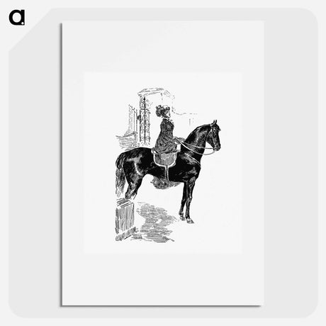 アートポスター-Lady on Horseback
 - 大英図書館 Poster.