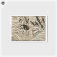 アートポストカード-Hokusai's Pages from the New Illustrated Edition of 'Tales of the Water Margin' - 葛飾 北斎 Postcard.