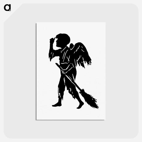 アートポストカード-Ragged Angel with a Broomstick
 - 大英図書館 Postcard.