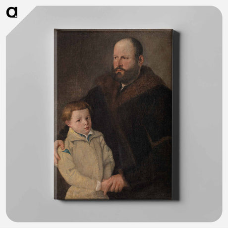 アートパネル-Portrait of a Gentleman and Son
 - バーンズ・コレクション Canvas.