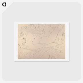 アートポストカード-Reclining Nude (The Painter and his Model) - アンリ マティス Postcard.