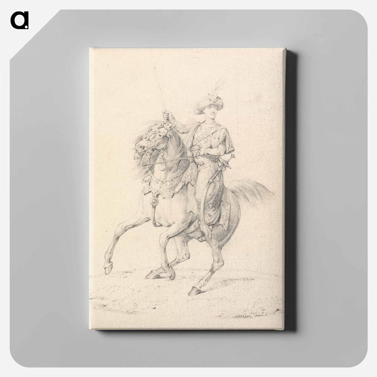 アートパネル-Turbaned Cavalryman on a Horse
 - イェール大学アートギャラリー Canvas.