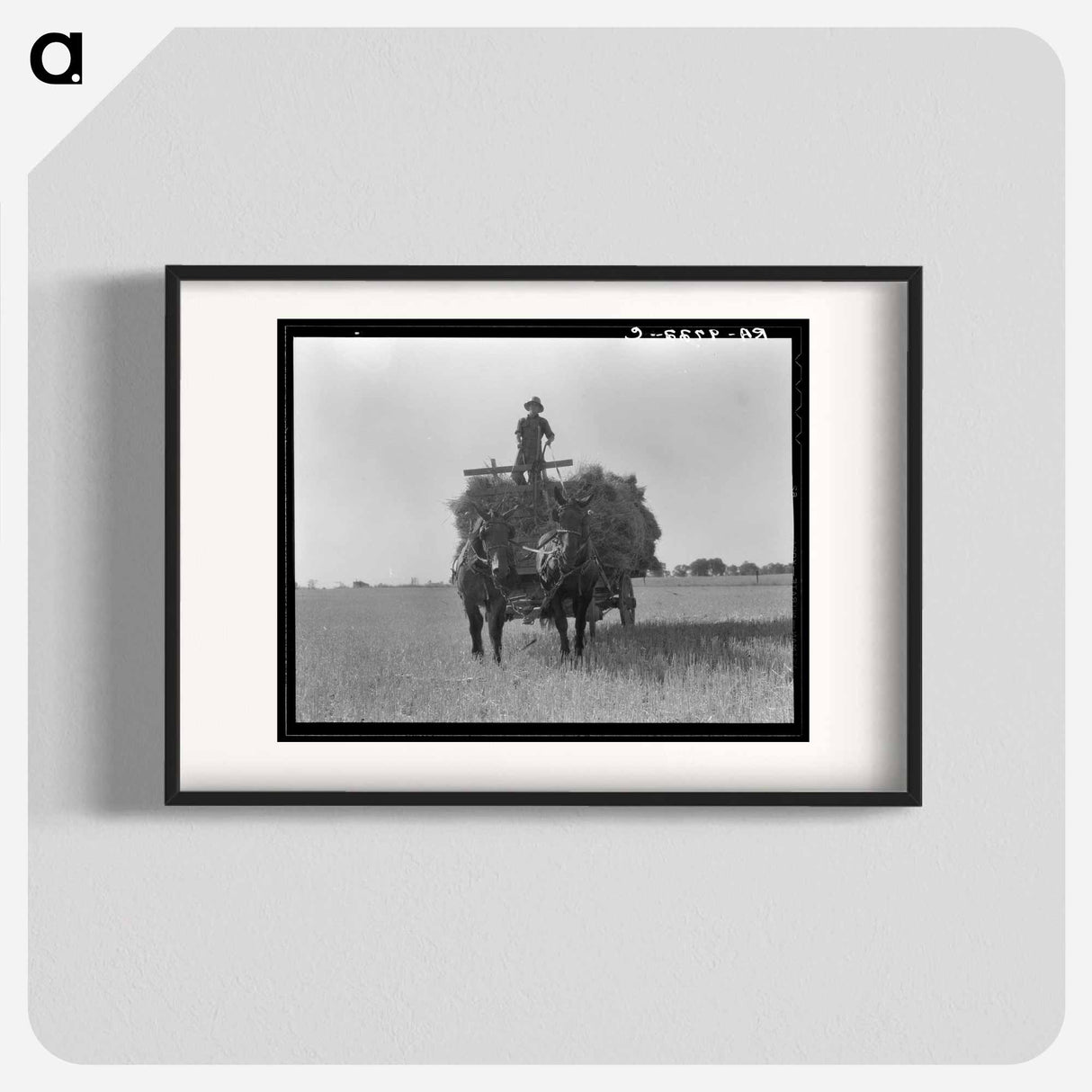 Untitled photo, possibly related to: The threshing of oats. Clayton, Indiana, south of Indianapolis - ドロテア ラング Poster.