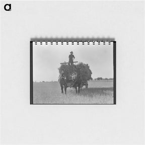 アートメモ帳-Untitled photo, possibly related to: The threshing of oats. Clayton, Indiana, south of Indianapolis - ドロテア ラング Memo.
