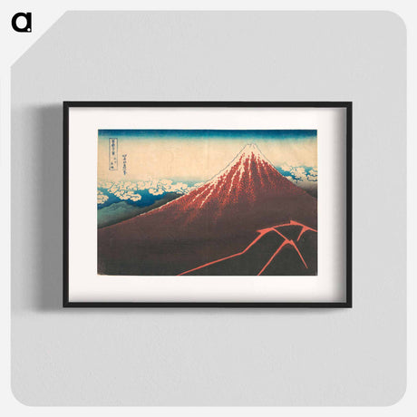 アートポスター-Storm below Mount Fuji - 葛飾 北斎 Poster.