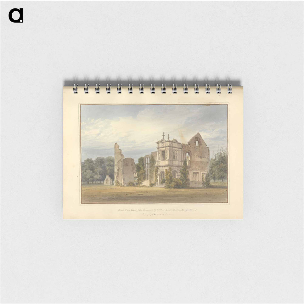 アートメモ帳-South East View of the Remains of the Gorhambury House Hertfordshire, belonging to the Earl of Verulam
 - イェール大学アートギャラリー Memo.