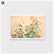 アートポストカード-Hokusai's dragonfly and bellflower - 葛飾 北斎 Postcard.