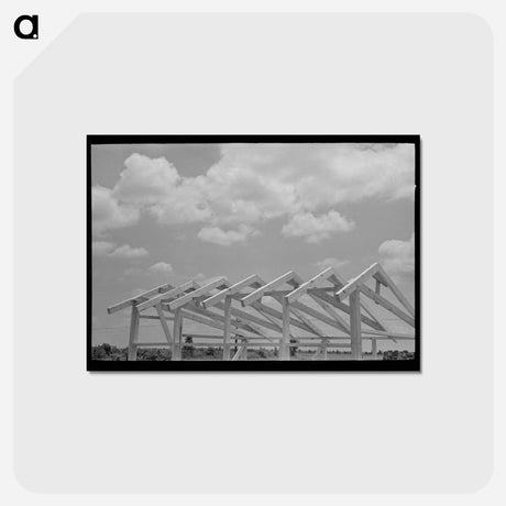 アートポストカード-Chicken House Construction
 - ラッセル リー Postcard.